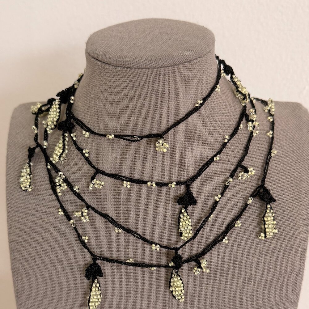 Collectable 
Traditional Turkish Boncuk Oya Honeycomb Necklace